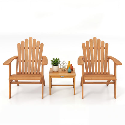 Adirondack Chair Set of 2 with Side Table for Deck Garden and Porch Patio Conversation Sets at Gallery Canada