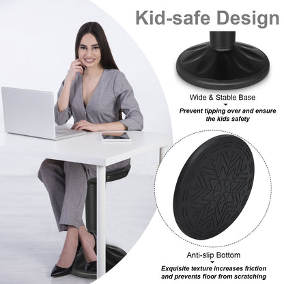Adjustable Wobble Chair With Cushion Seat, Black Kneeling Chiars at Gallery Canada