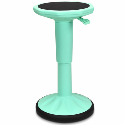 Adjustable Active Learning Stool, Wobble Chair With Cushion Seat, Green