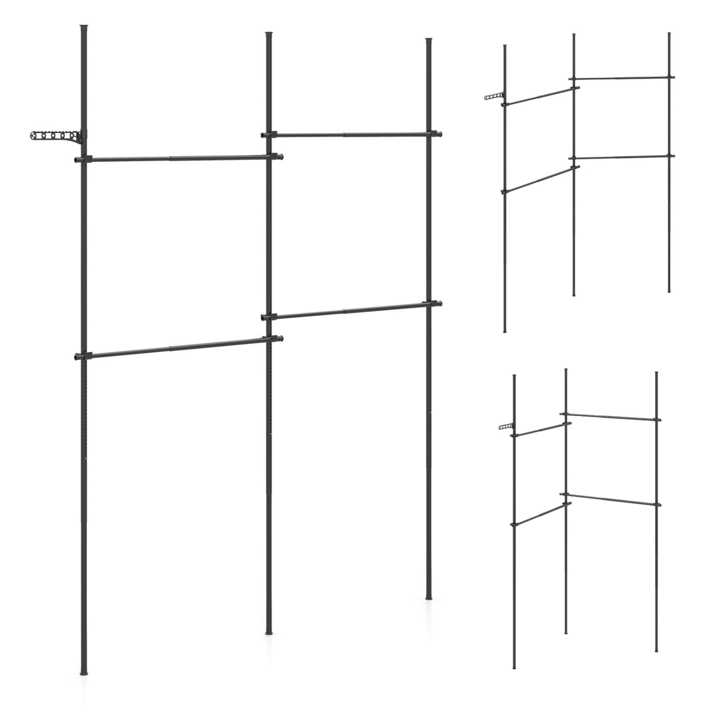 Adjustable Floor to Ceiling Clothes Rack, Black Coat Racks & Hall Trees at Gallery Canada