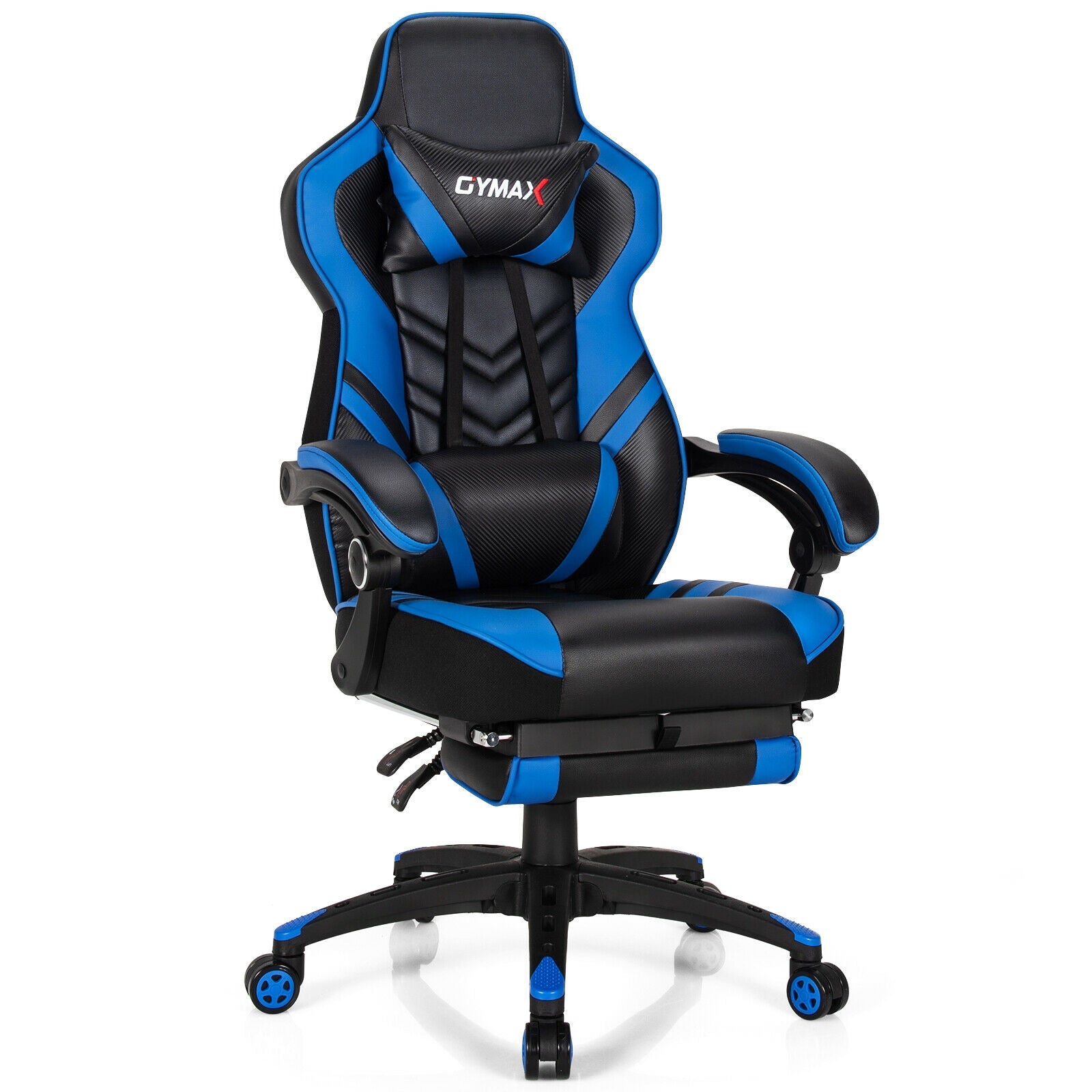 Adjustable Gaming Chair With Footrest, Blue Gaming Chairs at Gallery Canada