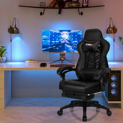 Adjustable Gaming Chair With Footrest, Black Gaming Chairs at Gallery Canada