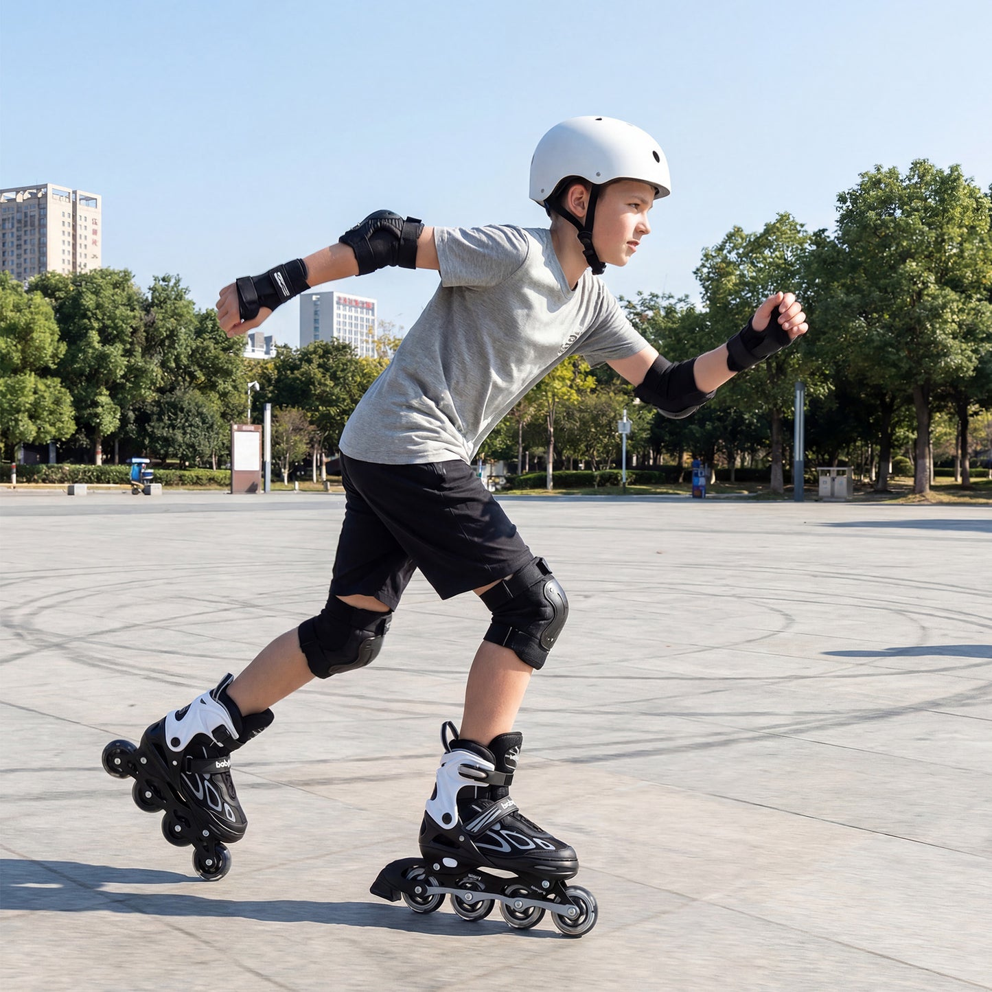 Adjustable Kids' Incline Skates 4 Sizes Adjustable Blade Roller, Black Toy Sports at Gallery Canada