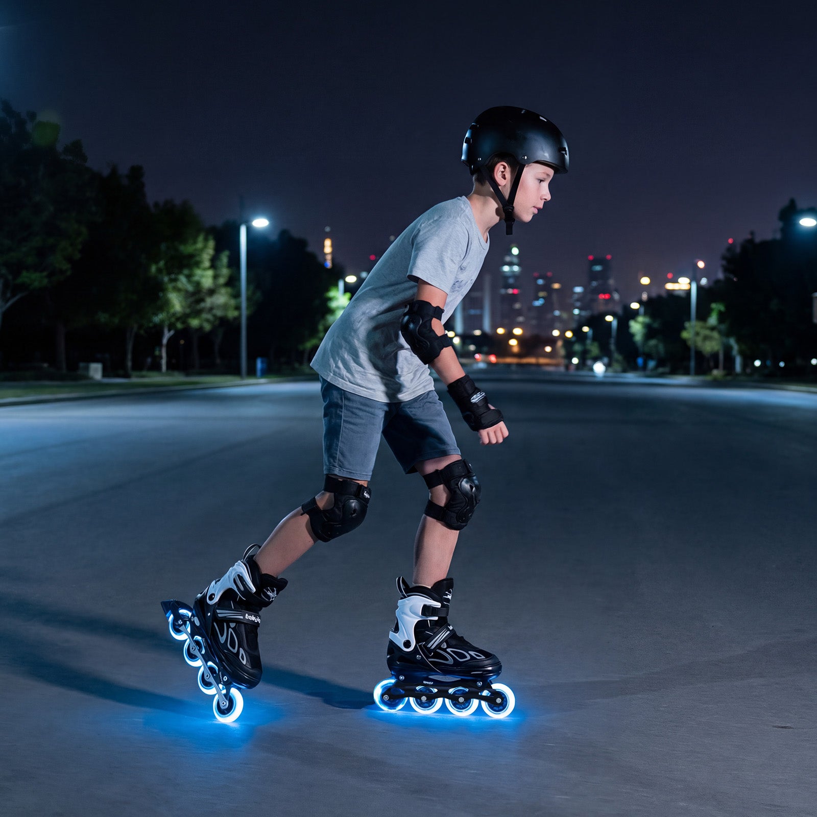 Adjustable Kids' Incline Skates 4 Sizes Adjustable Blade Roller, Black Toy Sports at Gallery Canada