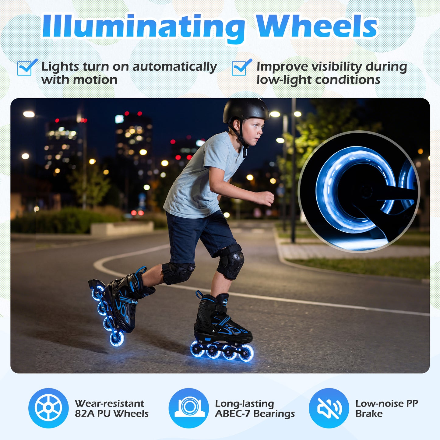 Adjustable Kids' Incline Skates 4 Sizes Adjustable Blade Roller, Blue Toy Sports at Gallery Canada