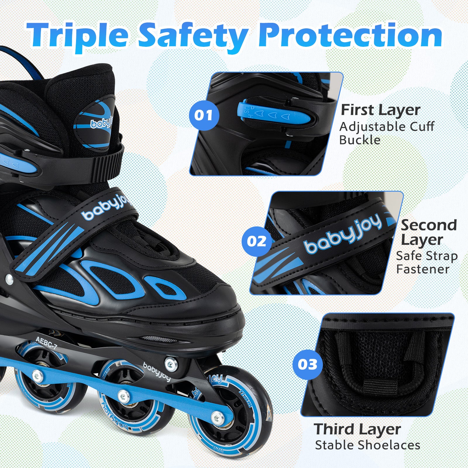 Adjustable Kids' Incline Skates 4 Sizes Adjustable Blade Roller, Blue Toy Sports at Gallery Canada