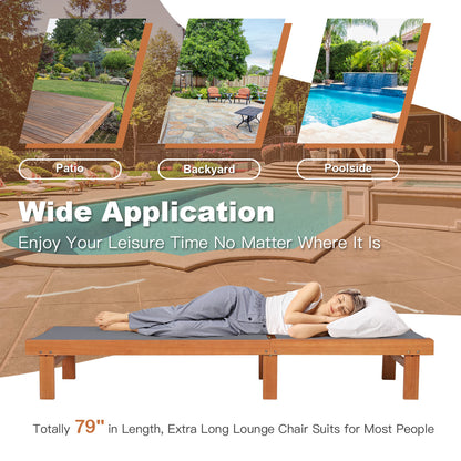 Adjustable Outdoor Wood Chaise Lounge Chair Outdoor Chaise Lounges at Gallery Canada