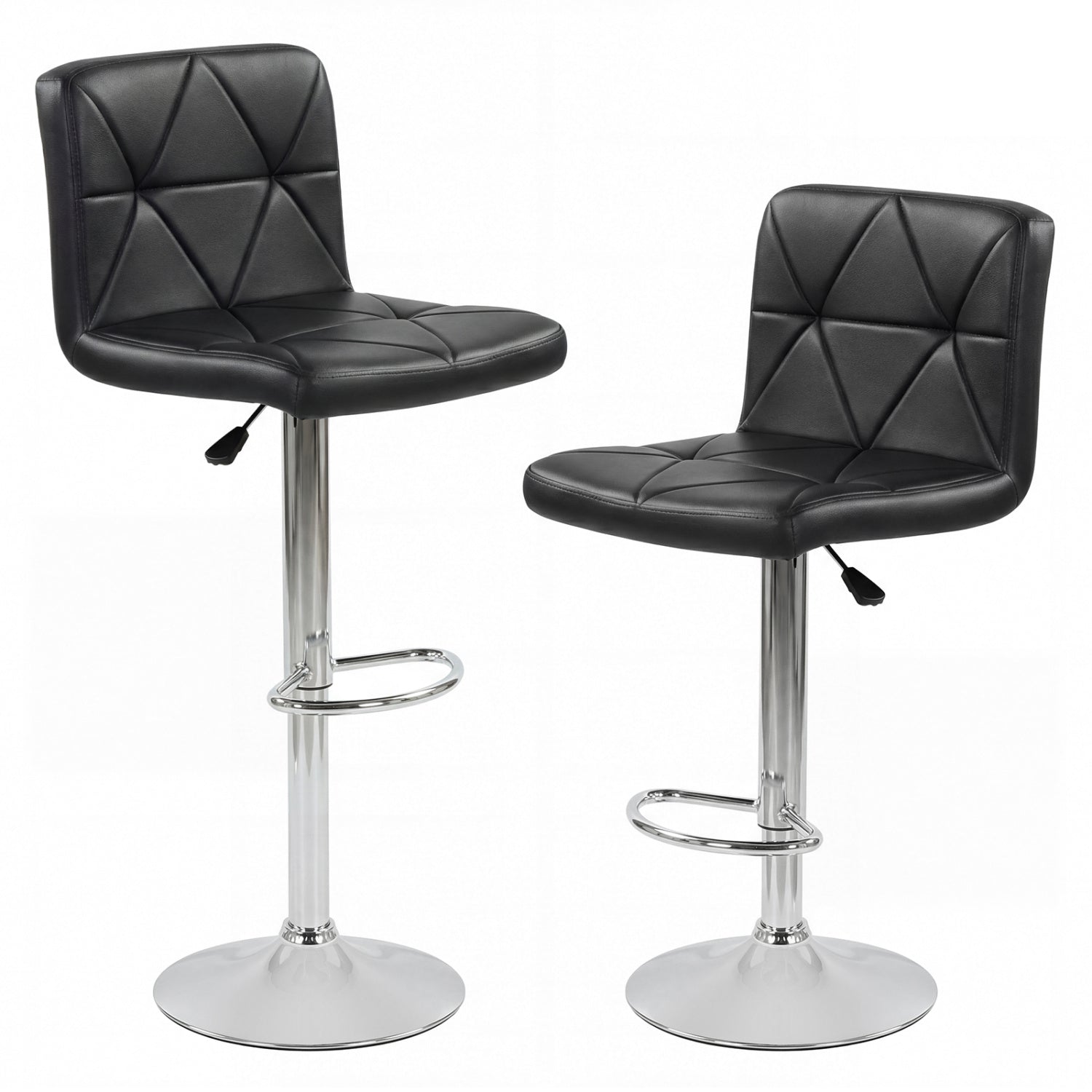 Adjustable Swivel Barstools Set of 2, Black Bar Stools at Gallery Canada