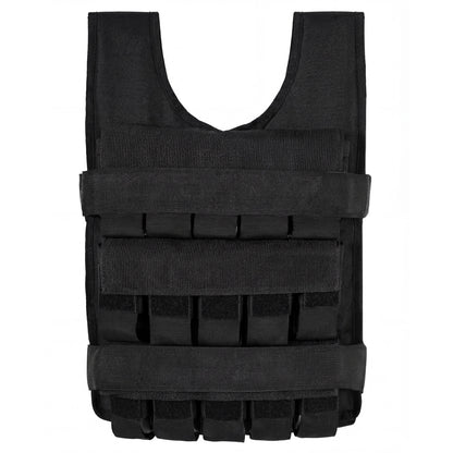Gilet lesté réglable, poids en fer amovibles, noir