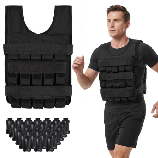 Adjustable Weighted Vest for Men and Women with Removable Iron Weights-66 lbs and M Size Weights Accessories Options at Gallery Canada