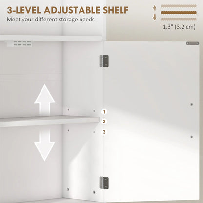 Over The Toilet Storage Cabinet, 4-Tier Bathroom Organizer, White Over The Toilet Storage at Gallery Canada