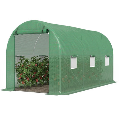13' x 6' x 6' Walk-In Greenhouse, PE Cover, Green Walk In Greenhouses at Gallery Canada