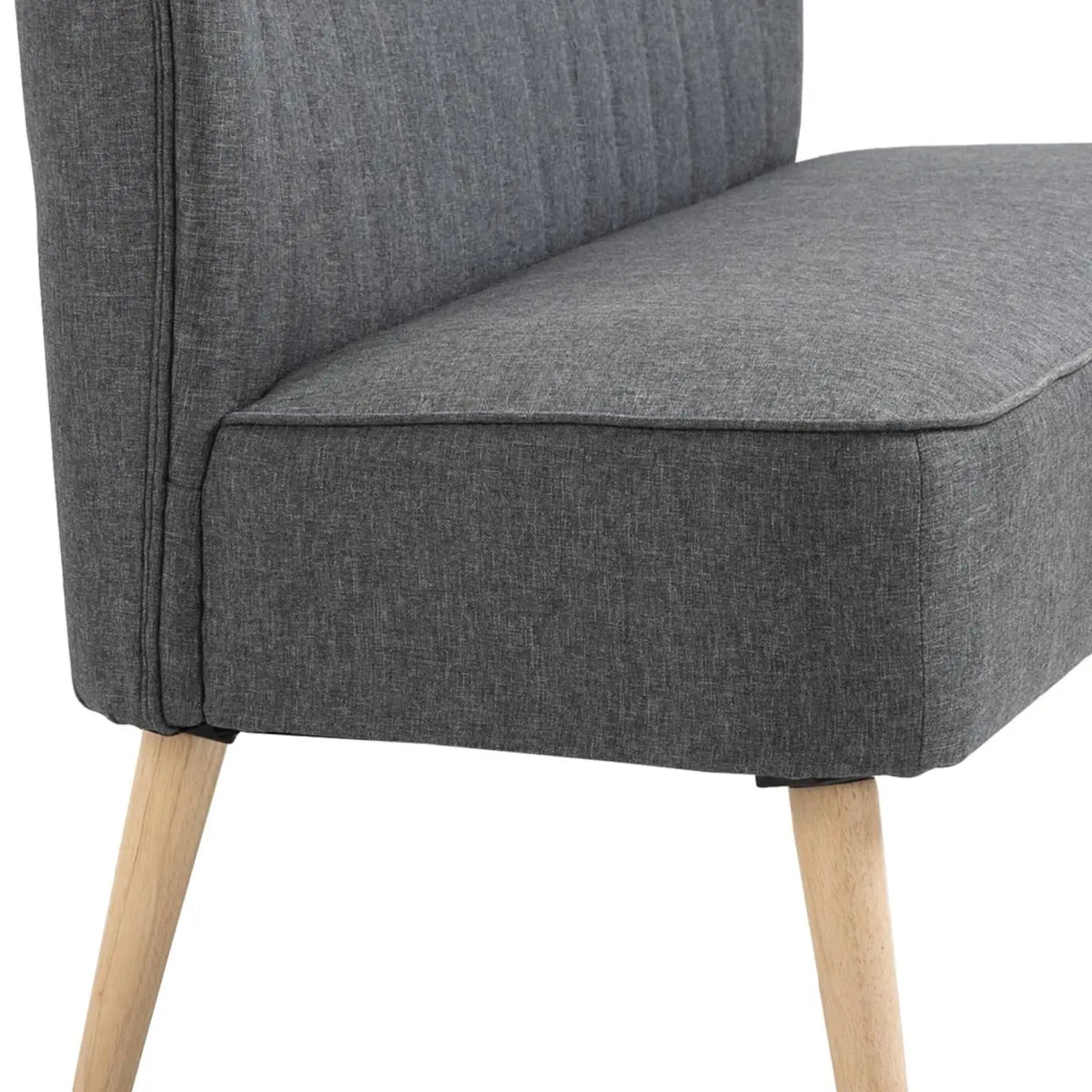 Modern 2 Seater Sofa, Upholstered Couch with Rubber Wood Legs, Grey 2-Seater Sofas at Gallery Canada