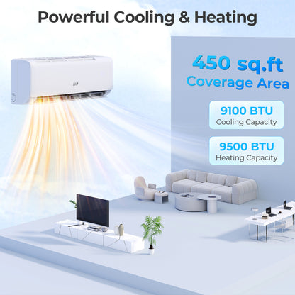 9100 BTU 20.5 SEER2 WiFi Mini Split AC, 115V, White Mini Split Air Conditioners at Gallery Canada