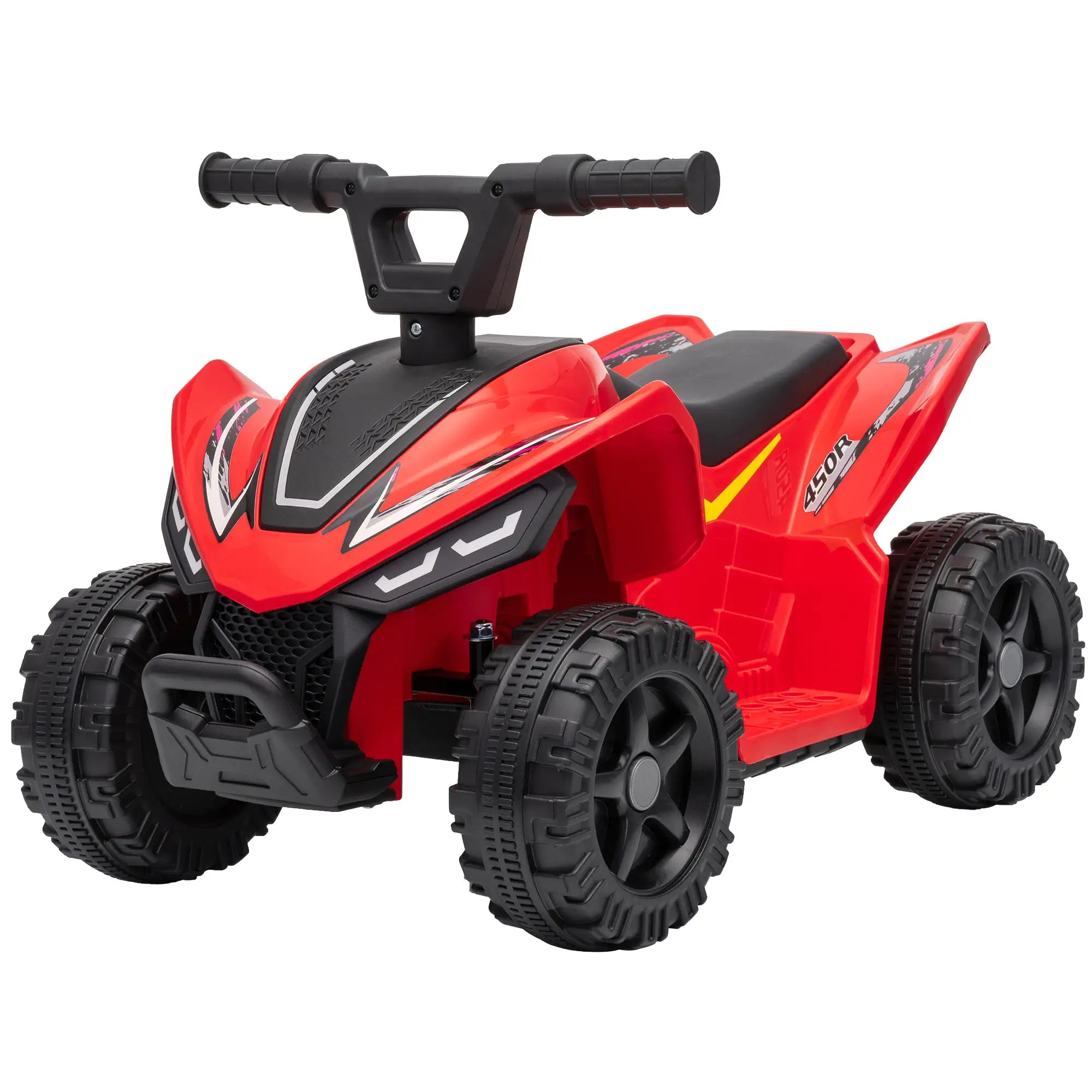 6V Kids ATV Quad, Button Control, 45Mins Runtime, Red Electric Toy Cars Red at Gallery Canada