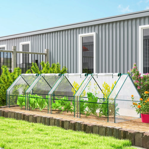 Portable Mini Greenhouse, Growing Tent, w/ Zippered Doors, Clear