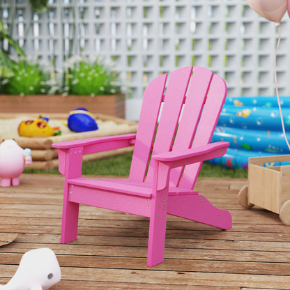 HDPE Kids Adirondack Chair, High Backrest, Armrests, Pink Kids Chairs & Seating at Gallery Canada