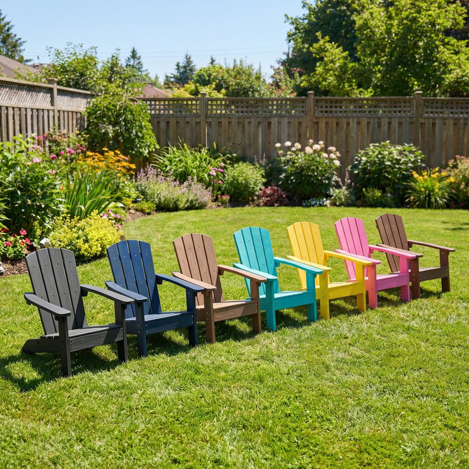 All-Weather HIPS Kid's Adirondack Chair, High Backrest, Black Kids Chairs & Seating at Gallery Canada