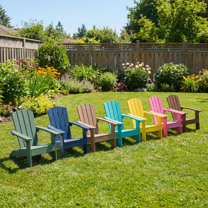 Kids Adirondack Chair High Backrest Armrests, Green Kids Chairs & Seating at Gallery Canada