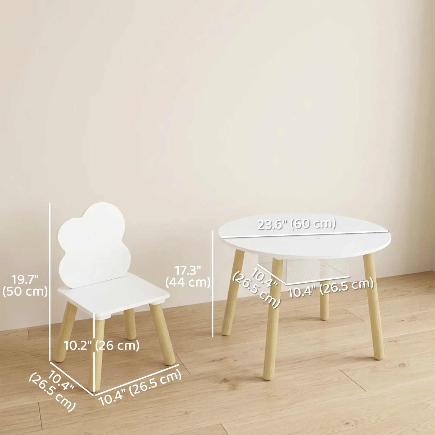 Kids Table and Chairs Set With Storage, White Kids Table Sets at Gallery Canada