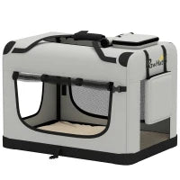 Soft Sided Pet Carrier Bag for Extra Large Dogs, Light Grey Dog Bike Trailers & Strollers Multi Colour at Gallery Canada