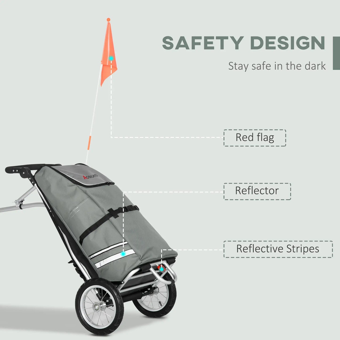 Bike Trailer, Bicycle Cargo Trailer, 12" Wheels, Reflective Strips, Aluminum Frame Bike Cargo Trailers at Gallery Canada