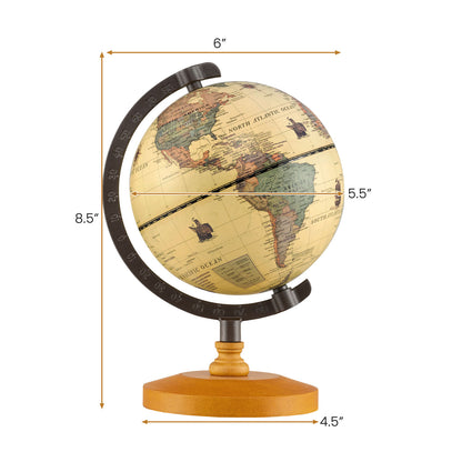 Antique Globe, 5.5 Inch, Mini Rotating World Globe, Bronze Learning Toys at Gallery Canada