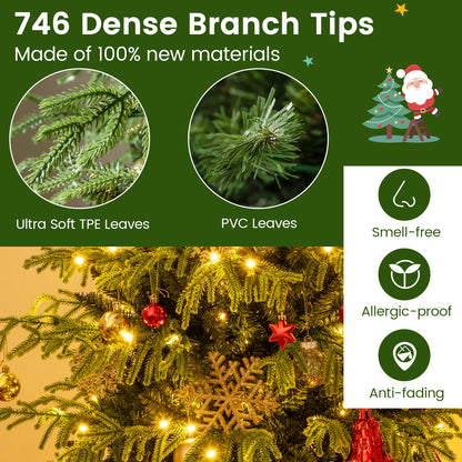 Artificial Christmas Tree, LED Lights, PVC Mixed Branch Tips, 6, Green Christmas Tree at Gallery Canada