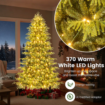 Artificial Christmas Tree, LED Lights, PVC Mixed Branch Tips, 7ft, Green Christmas Tree at Gallery Canada