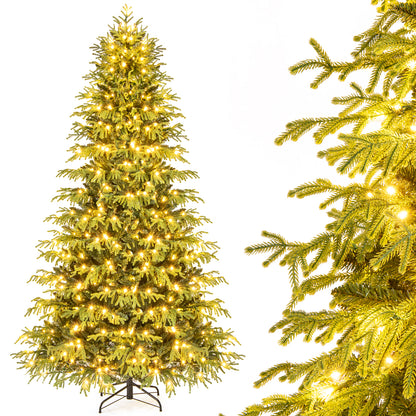 Artificial Christmas Tree With LED Lights, PVC Mixed Branch Tips, 8 Feet, Green Christmas Tree at Gallery Canada