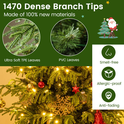 Artificial Christmas Tree With LED Lights, PVC Mixed Branch Tips, 8 Feet, Green Christmas Tree at Gallery Canada