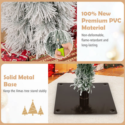 Artificial Christmas Tree Set, Snow-Flocked Tips, LED Lights, Green Christmas Tree at Gallery Canada