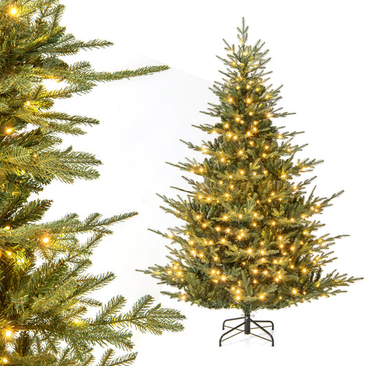Artificial Christmas Tree, 7 Feet, Warm White LED Lights, Green Christmas Tree Green at Gallery Canada