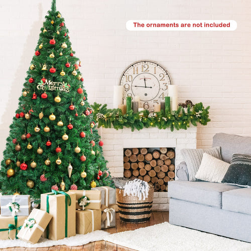 Artificial PVC Hinged Christmas Tree, 8 ft, Green