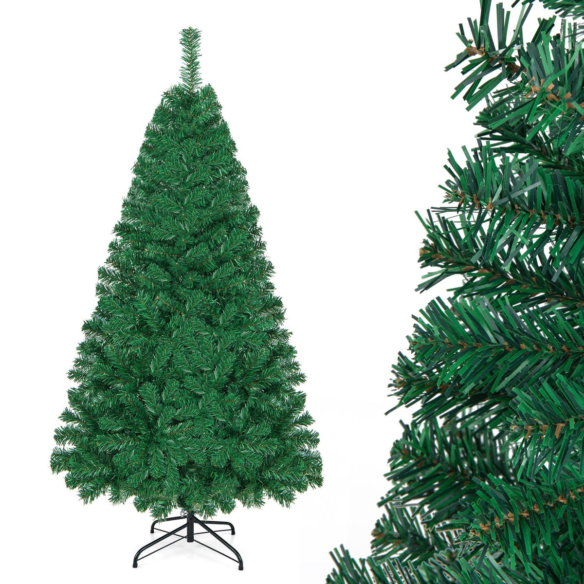 Artificial PVC Christmas Tree, Solid Metal Stand, 5 ft, Green Christmas Tree Green at Gallery Canada