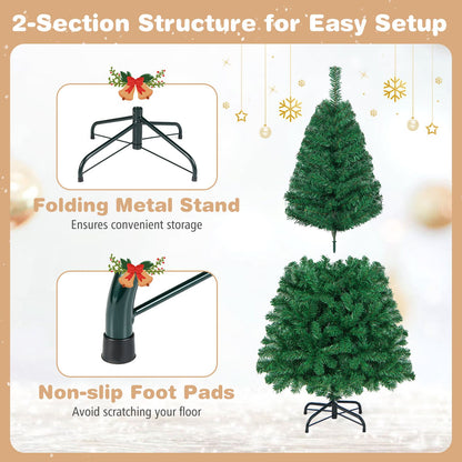 Artificial PVC Christmas Tree, Solid Metal Stand, 5 ft, Green Christmas Tree at Gallery Canada