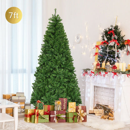 Artificial Hinged Christmas Tree, 7 ft, Green Christmas Tree at Gallery Canada