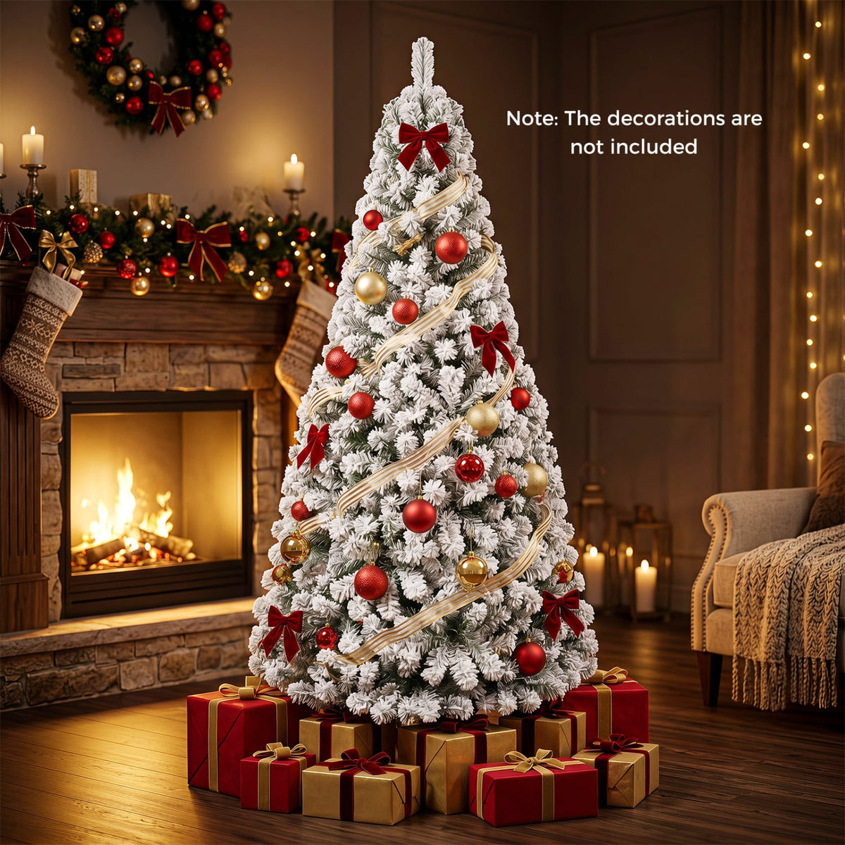 Snow-Flocked Christmas Tree, 6 ft, White Christmas Tree at Gallery Canada