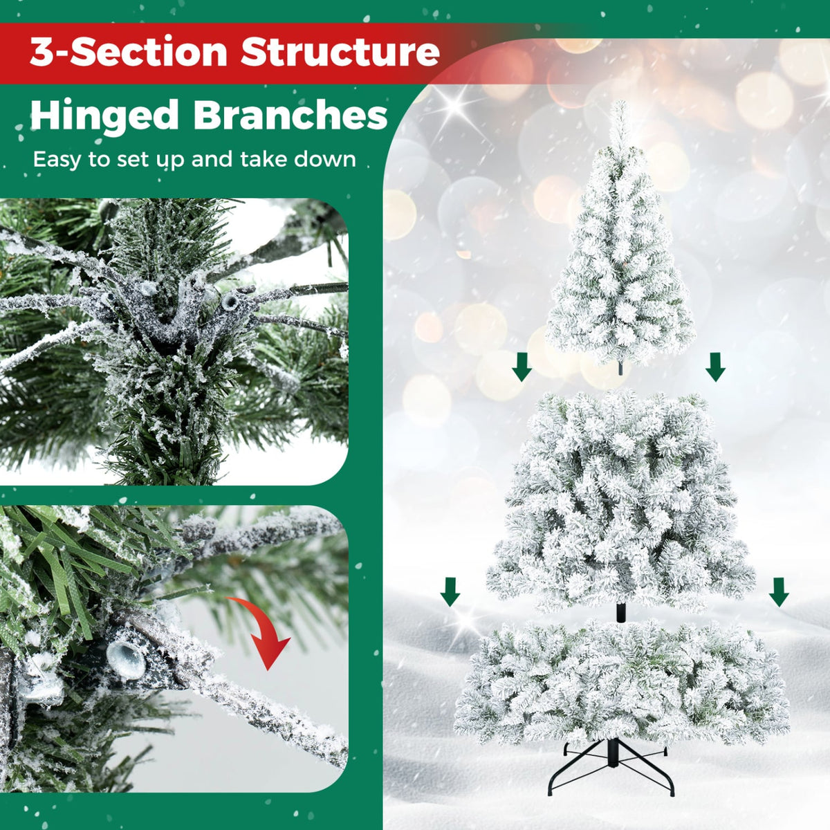 Snow-Flocked Christmas Tree, 6 ft, White Christmas Tree at Gallery Canada