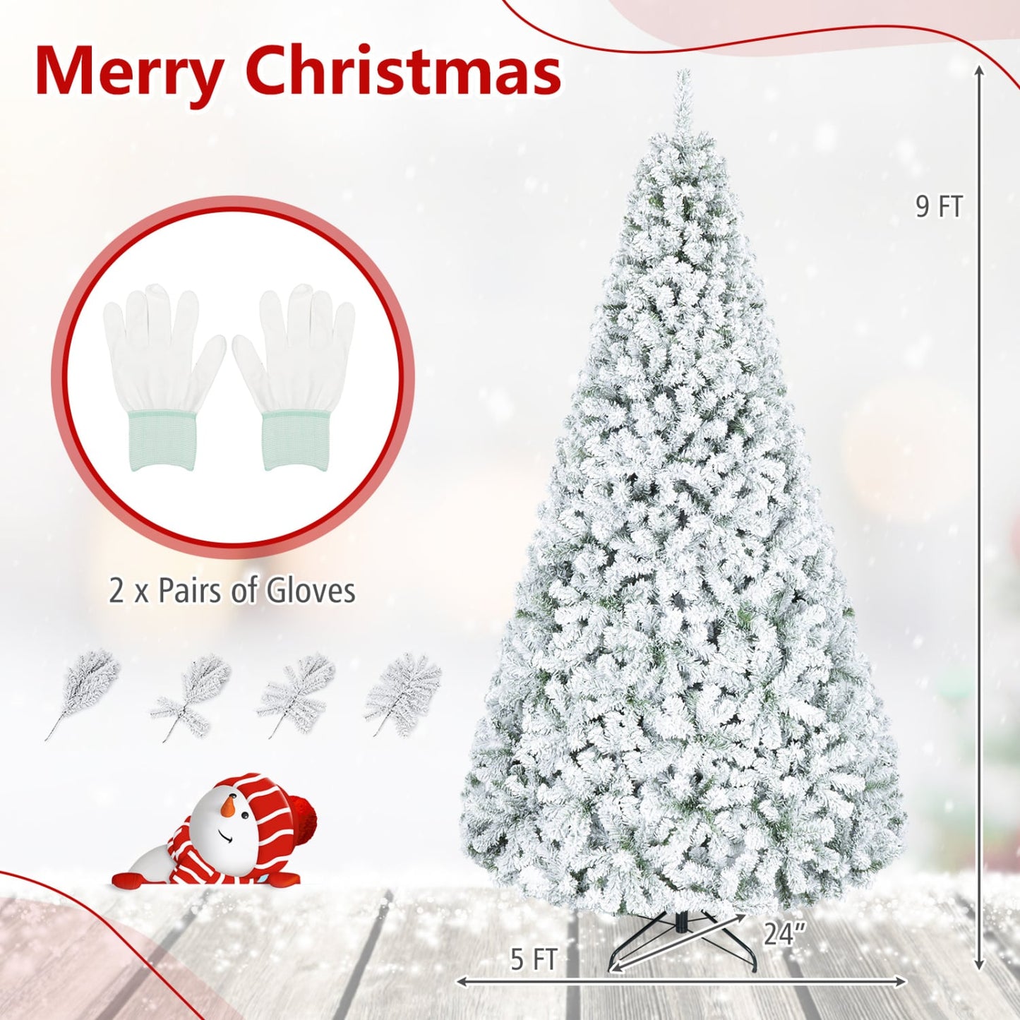 Artificial Snow-Flocked Christmas Tree Christmas Tree at Gallery Canada