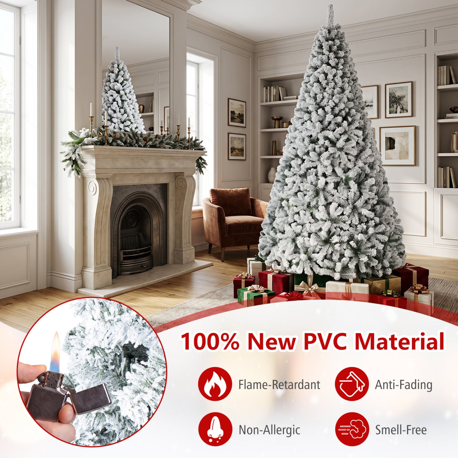 Artificial Snow-Flocked Christmas Tree Christmas Tree at Gallery Canada
