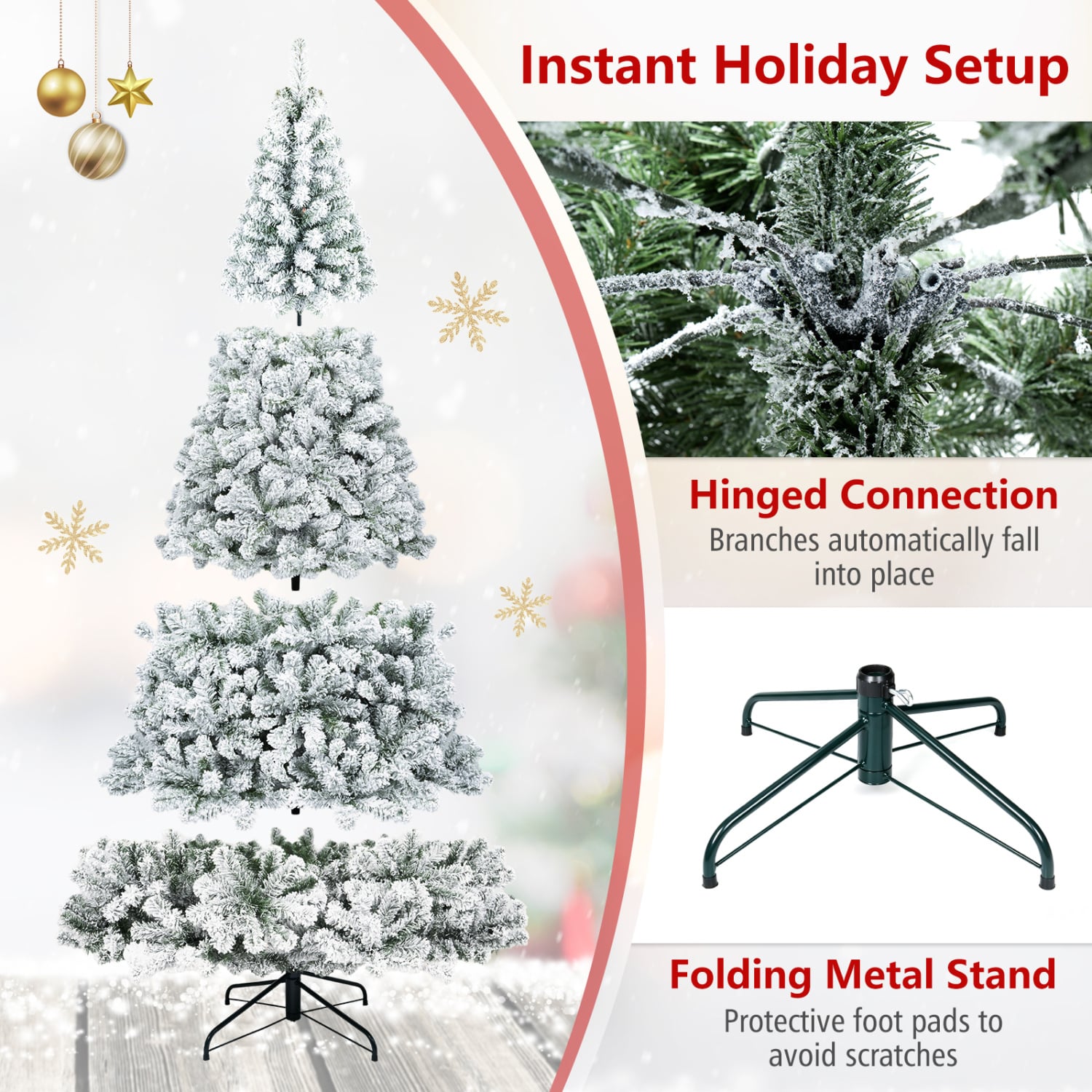 Artificial Snow-Flocked Christmas Tree Christmas Tree at Gallery Canada