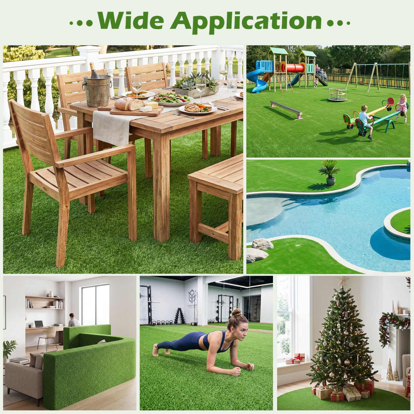 Artificial Turf Rug with Low 0.3 inch Pile Height-M Decorative Fencing & Flooring at Gallery Canada