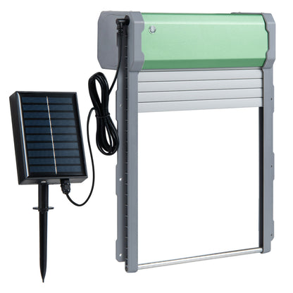 Automatic Chicken Coop Door w/ Remote & Light Sensor Chicken Coops Green & Sliver at Gallery Canada