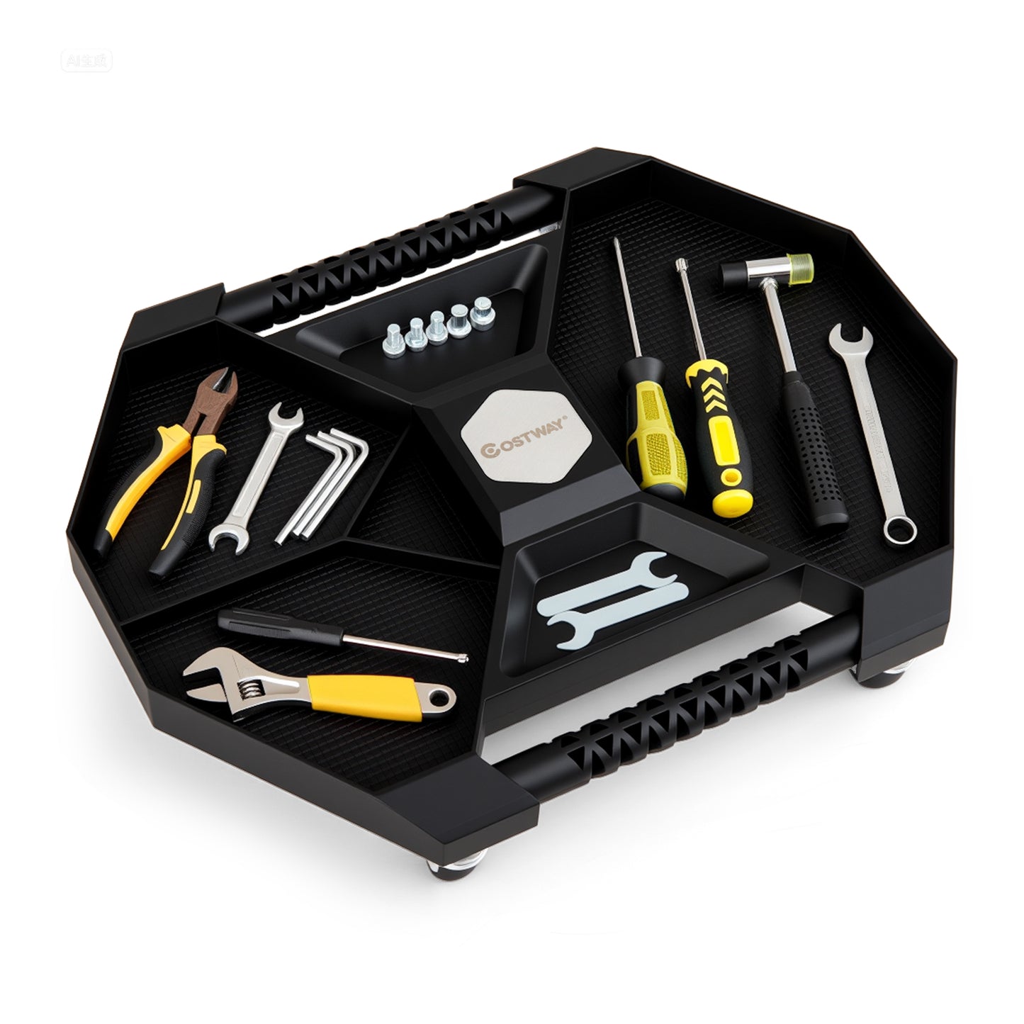 Automotive Rolling Tool Creeper with 4 Swivel Casters and 30 lbs Weight Capacity-BK, Black Garages at Gallery Canada