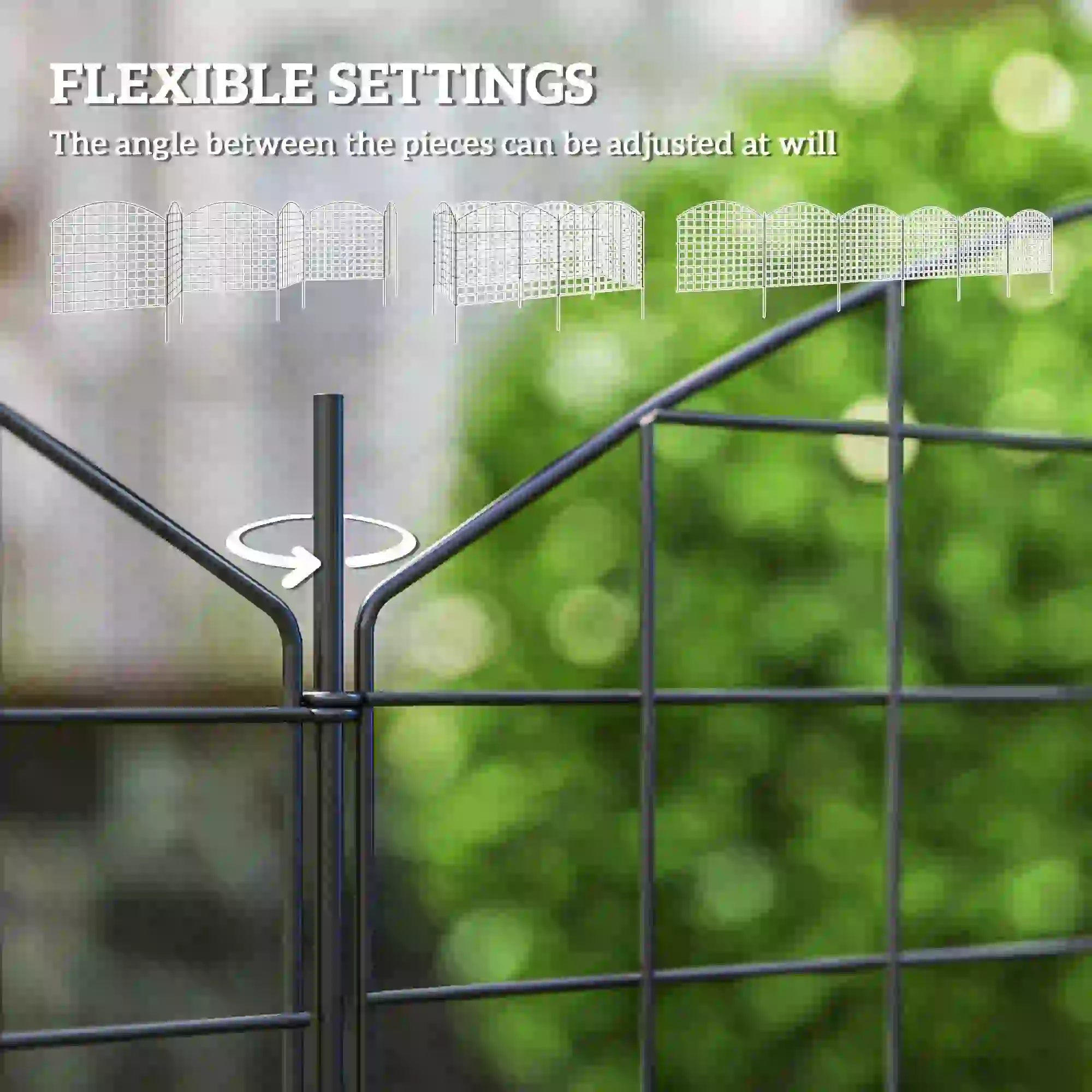 Metal Garden Fence Set Of 6, 181.1
