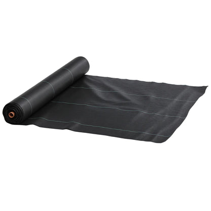 6.5ft X 164ft Weed Barrier, Heavy-Duty Garden Fabric Weed Barrier Fabrics Black at Gallery Canada