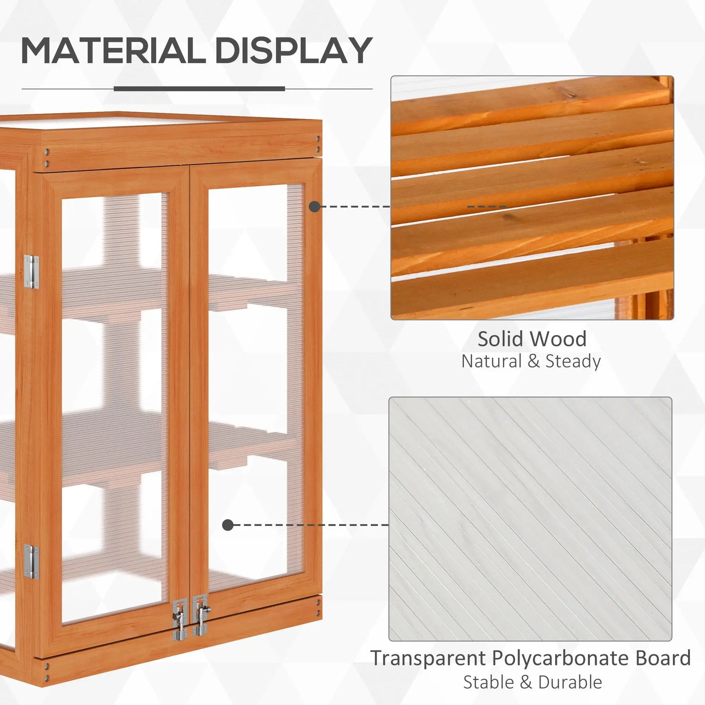 Wooden 2 Tier Cold Frame Greenhouse, 22.8" x 17.3" x 30.7", Orange Cold Frame Greenhouses at Gallery Canada