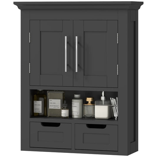 Bathroom Wall Cabinet, Medicine Cabinet, With Shelf, Black Wall Mounted Cabinets Black at Gallery Canada