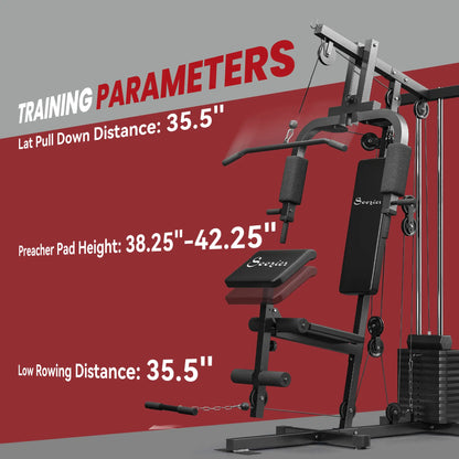 Weight Training Machine, Multifunction Gym Equipment, 143lbs, Black Power Towers at Gallery Canada